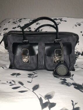 Dooney & Bourke Black and Gray Shoulder Bag